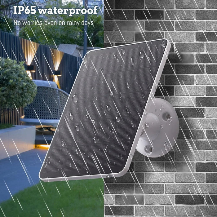 CSP4W-A 4W 5V Solar Panel for Security Camera Monocrystalline Solar Charger with Adjustable Bracket - White - 3