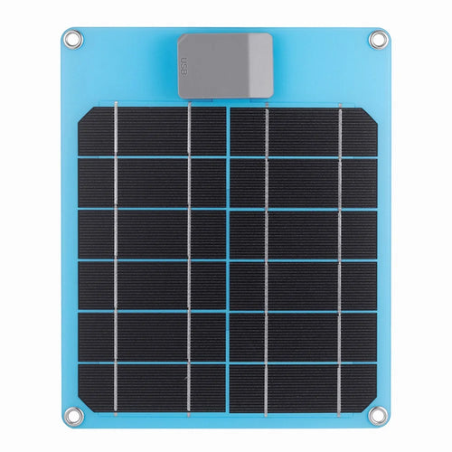 GKM215 5W 5V Monocrystalline Solar Panel Charger USB Port Portable for Cell Phone Camping Hiking Travel - Blue - 1