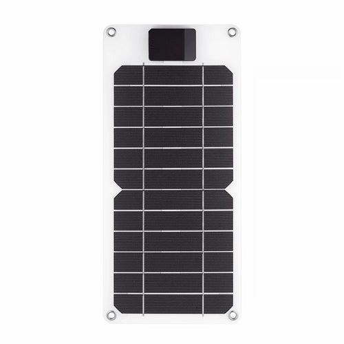 GKM215 6W 5V Monocrystalline Solar Panel Charger USB Port Portable for Cell Phone Camping Hiking Travel - Black - 1