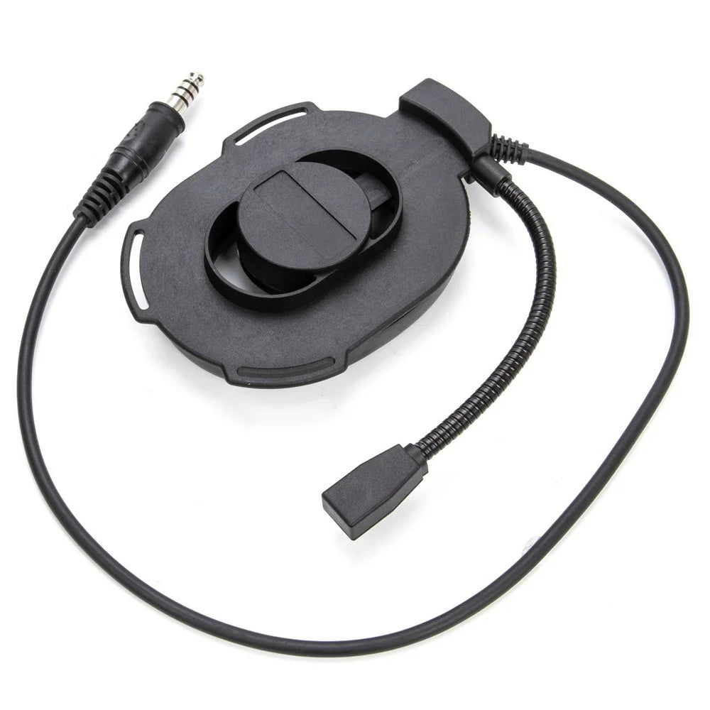 For Yaesu Vertex VX-5R / VX-3R HD01 Two Way Radio Headset Walkie Talkie 7.1mm Headphone with U94 PTT Adapter - Black - 3