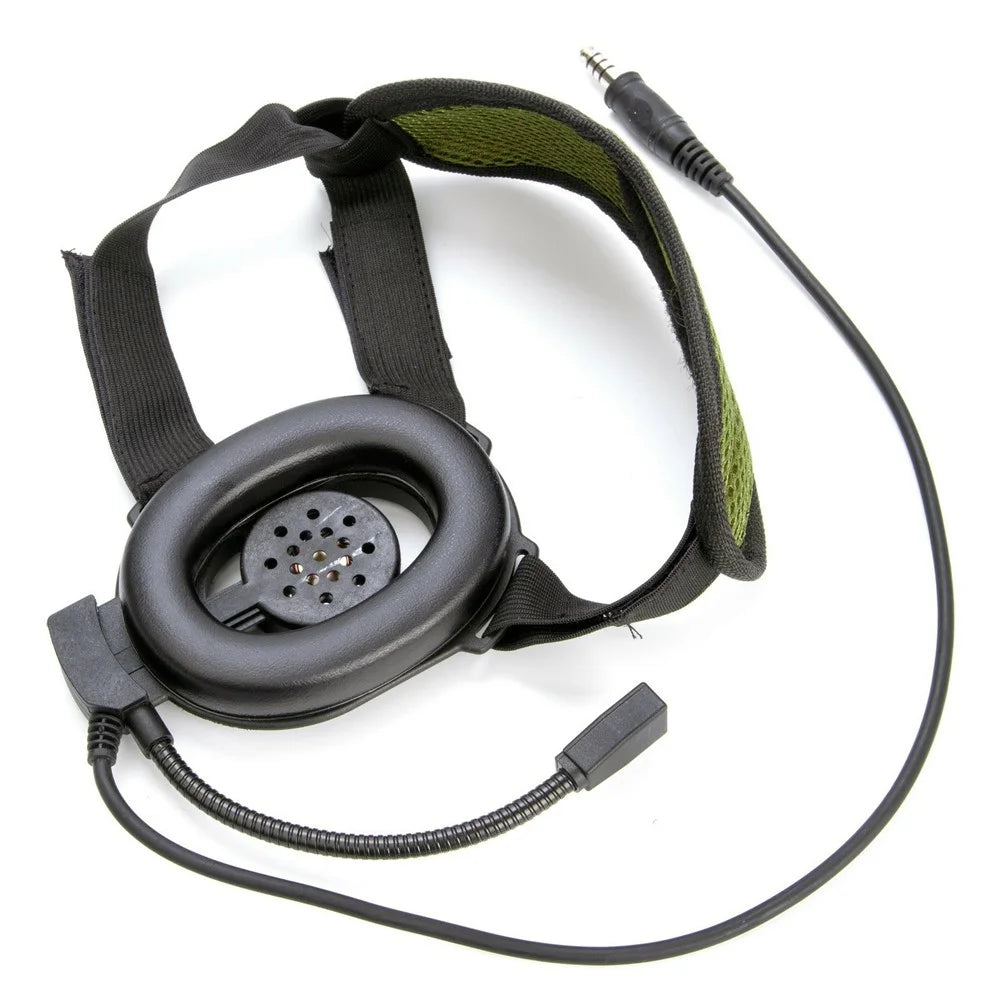 For Yaesu Vertex VX-5R / VX-3R HD01 Two Way Radio Headset Walkie Talkie 7.1mm Headphone with U94 PTT Adapter - Black - 5