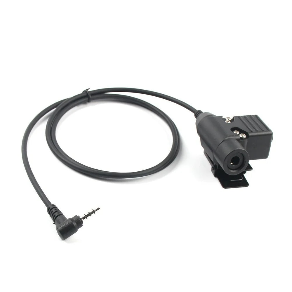 For Yaesu Vertex VX-5R / VX-3R HD01 Two Way Radio Headset Walkie Talkie 7.1mm Headphone with U94 PTT Adapter - Black - 6