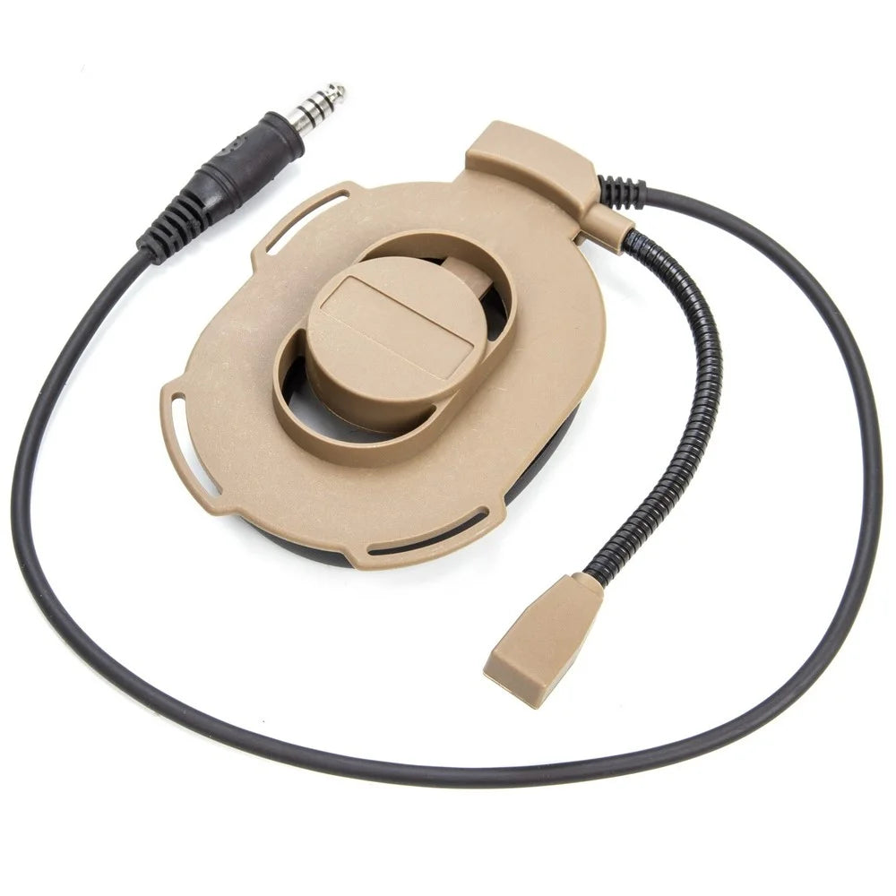 For Motorola GP340 / GP338 / GP328 / GP320 / GP140 HD01 7.1mm Single Ear Walkie Talkie Headphone with U94 PTT Adapter - 3