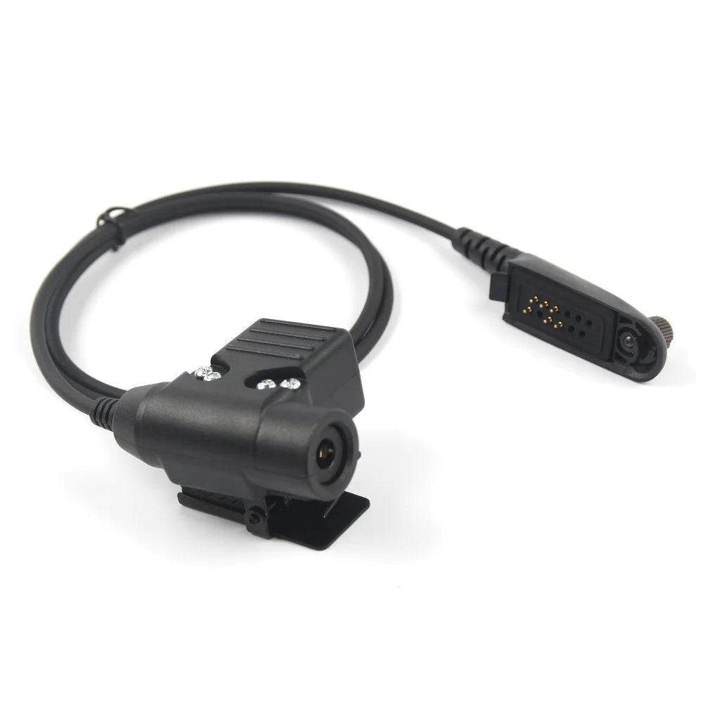 For Motorola GP340 / GP338 / GP328 / GP320 / GP140 HD01 7.1mm Single Ear Walkie Talkie Headphone with U94 PTT Adapter - 6