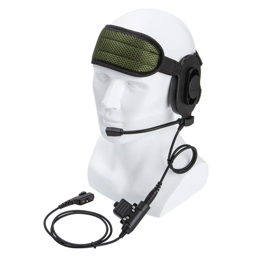 For Hytera PD785G / PD782G / PD780G / PD785 / PD782 / PD780 HD01 Walkie Talkie 7.1mm Headset with U94 PTT Adapter - Black - 1