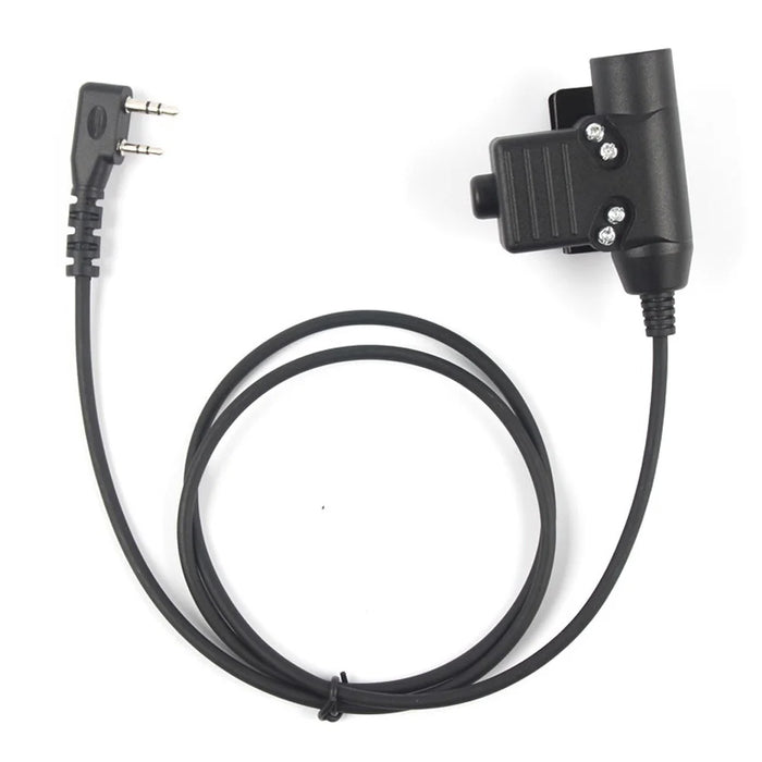 For Baofeng UV-5R HD01 Bowman Elite II Two Way Walkie Talkie 7.1mm Headset with U94 PTT Adapter - Black - 6