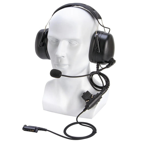 For Hytera PD680 / X1p / PD660 / PD600 / AR685 Walkie Talkie Aviation Pilot Headphone with U94 PTT Adapter - 1