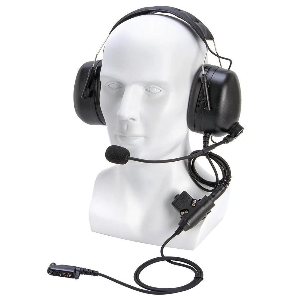 For Hytera PD680 / X1p / PD660 / PD600 / AR685 Walkie Talkie Aviation Pilot Headphone with U94 PTT Adapter - 1