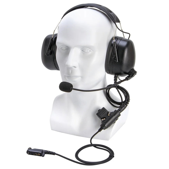 For Hytera PD680 / X1p / PD660 / PD600 / AR685 Walkie Talkie Aviation Pilot Headphone with U94 PTT Adapter - 1