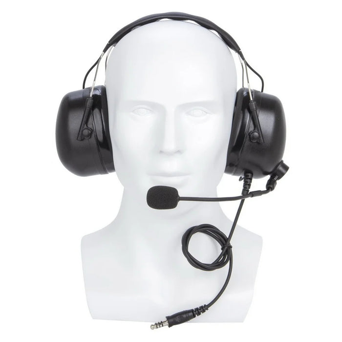 For Hytera PD680 / X1p / PD660 / PD600 / AR685 Walkie Talkie Aviation Pilot Headphone with U94 PTT Adapter - 2