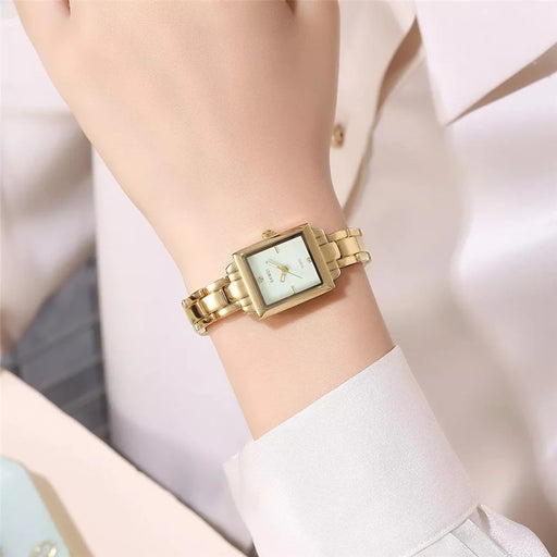 SKMEI 2315 Stylish Women Square Quartz Watch Alloy Strap Pointer Wrist Watch - Gold - 2