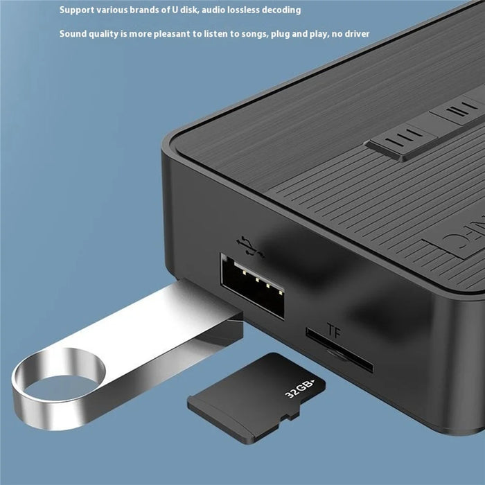 D400 NFC Optical Bluetooth-compatible 5.3 Receiver Audio Fiber Coaxial Adapter Support USB Flash Drive / TF Card Playback - 5