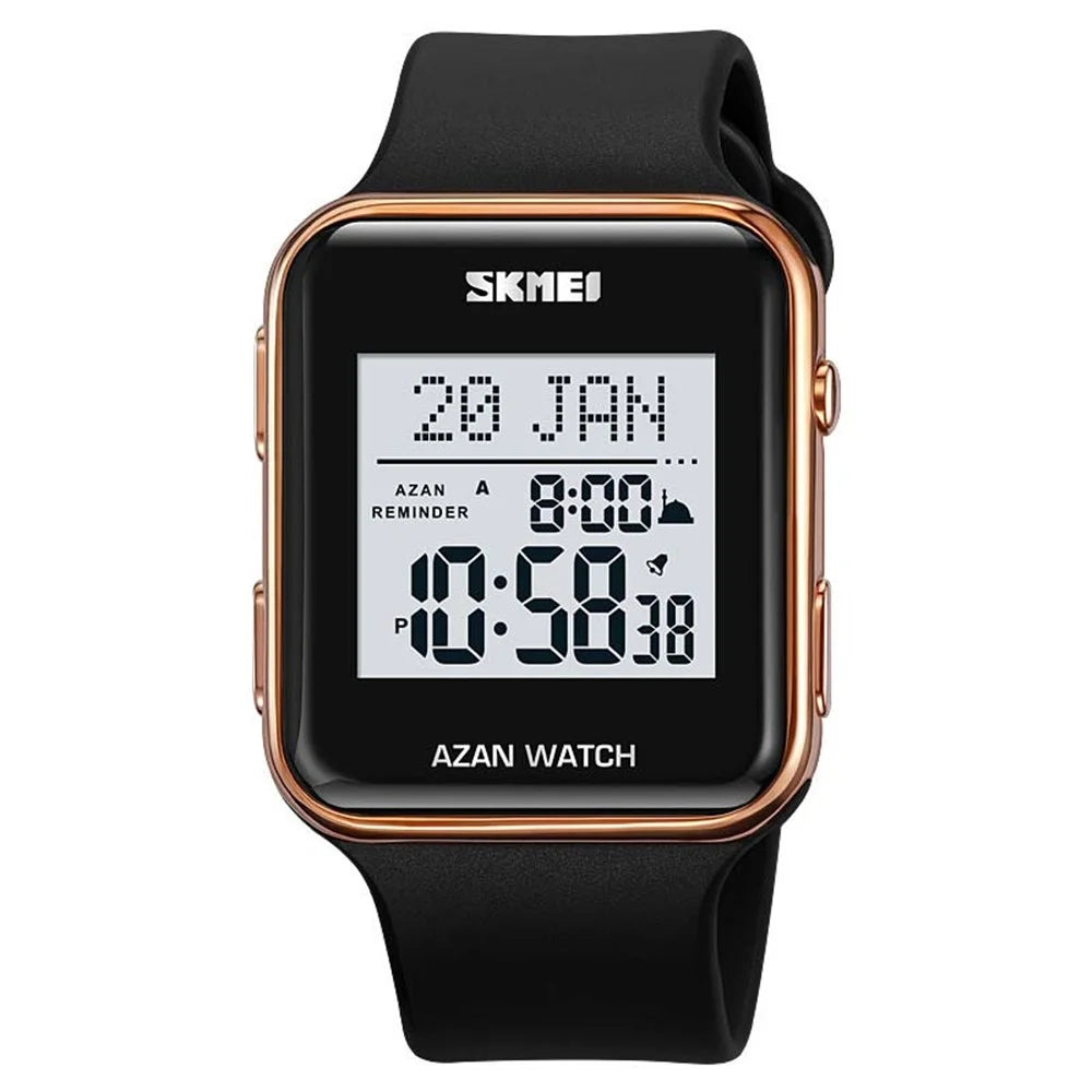 SKMEI 2211 Square Digital Watch Date Time Display Waterproof Sports Electronic Watch - Rose Gold - 1