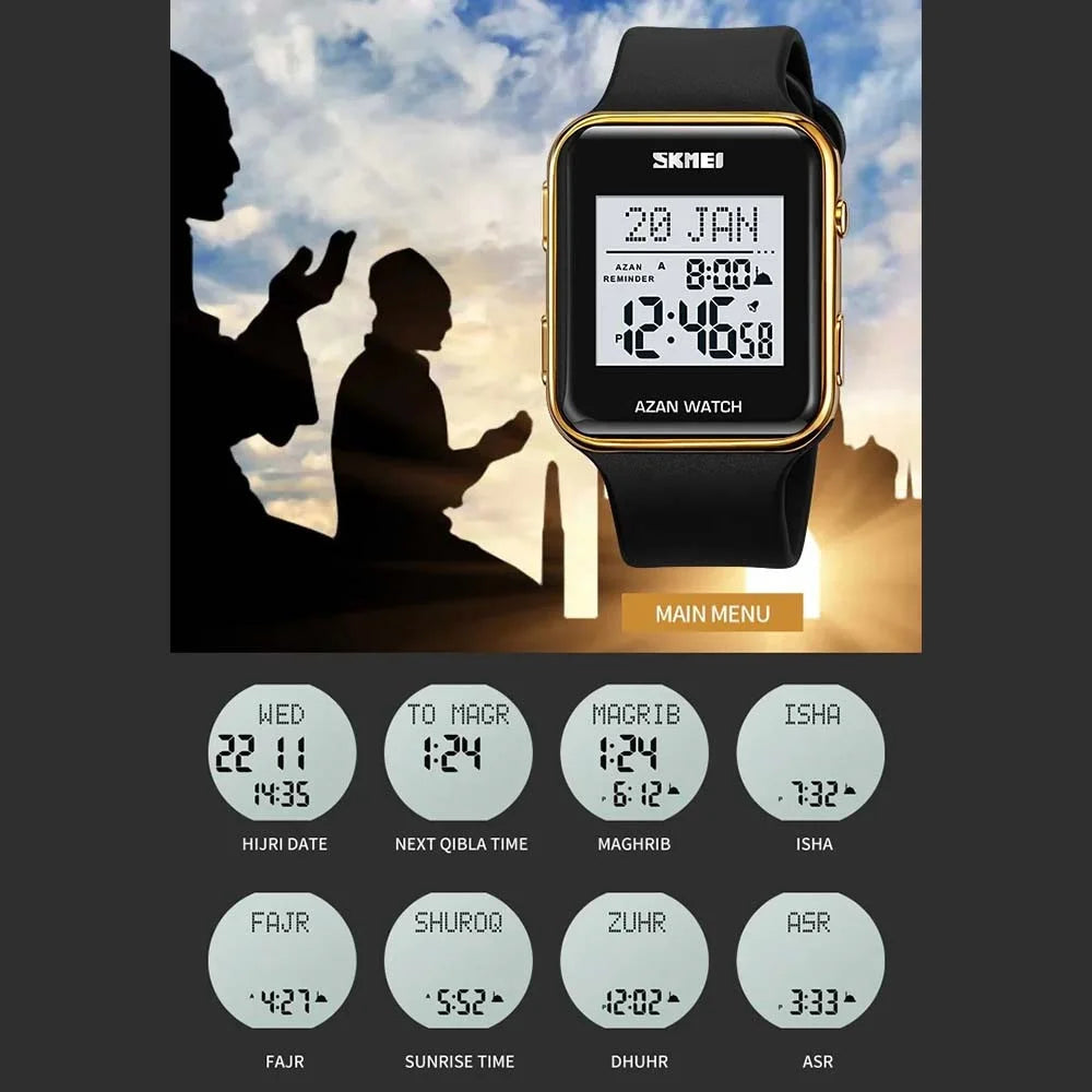 SKMEI 2211 Square Digital Watch Date Time Display Waterproof Sports Electronic Watch - Rose Gold - 2