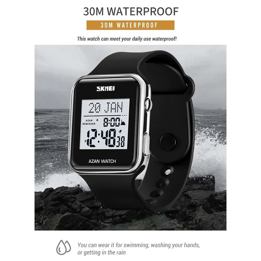 SKMEI 2211 Square Digital Watch Date Time Display Waterproof Sports Electronic Watch - Rose Gold - 3