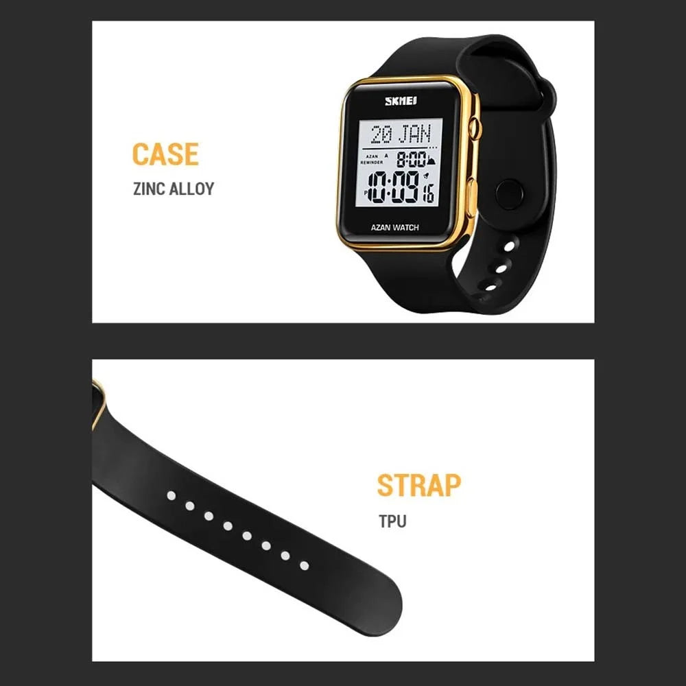 SKMEI 2211 Square Digital Watch Date Time Display Waterproof Sports Electronic Watch - Rose Gold - 5