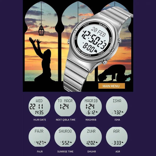 SKMEI 2200 Steel Strap Digital Watch Date Time Display Stylish Sports Electronic Watch - Rose Gold - 2
