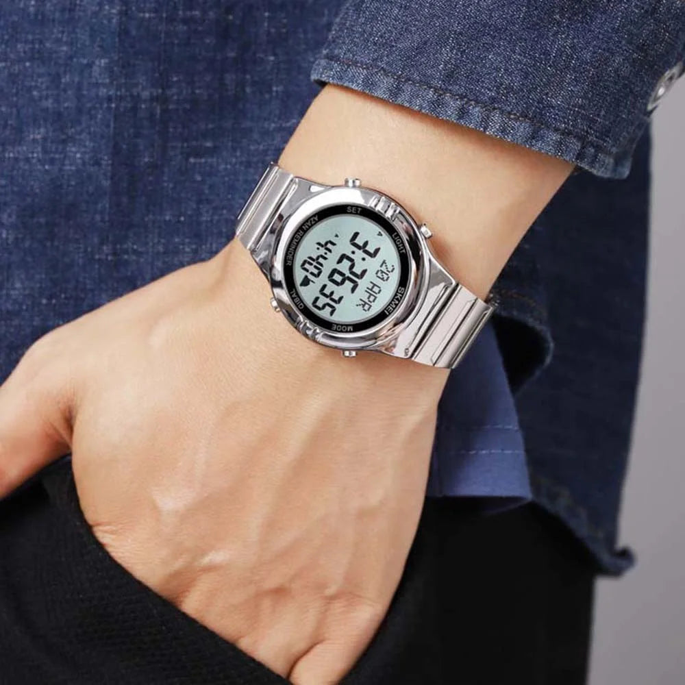 SKMEI 2200 Steel Strap Digital Watch Date Time Display Stylish Sports Electronic Watch - Rose Gold - 3