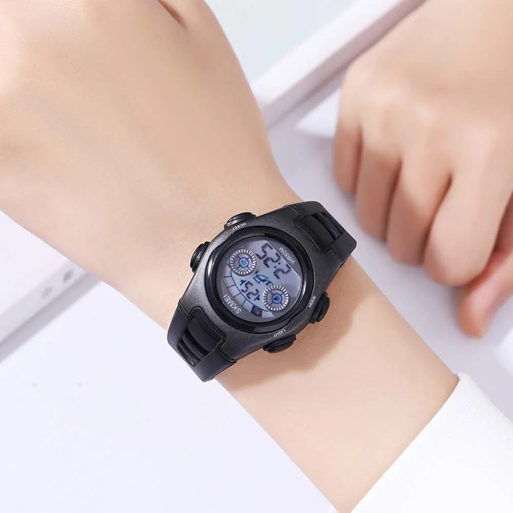 SKMEI 2309 Student Kids LED Backlight Digital Watch Date Alarm Clock Sports Electronic Watch - Black - 4