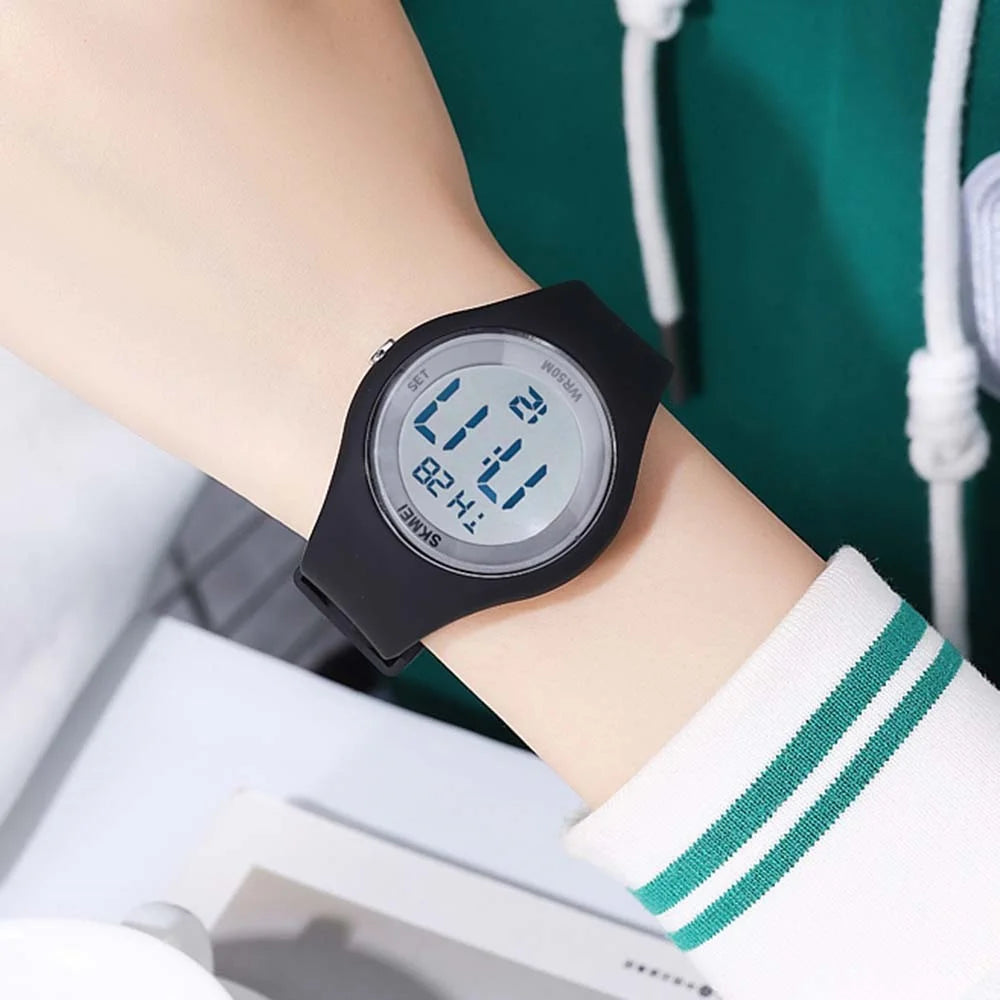 SKMEI 2317 Fashion Student Luminous Digital Watch All-Match Electronic Wrist Watch - Light Green - 4