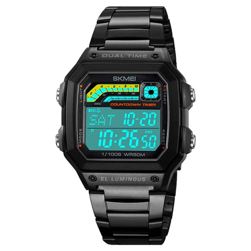 SKMEI 2307 Square Digital Watch Luminous Outdoor Sports Electronic Watch - Black - 1