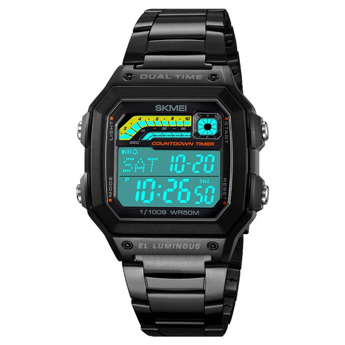 SKMEI 2307 Square Digital Watch Luminous Outdoor Sports Electronic Watch - Black - 1