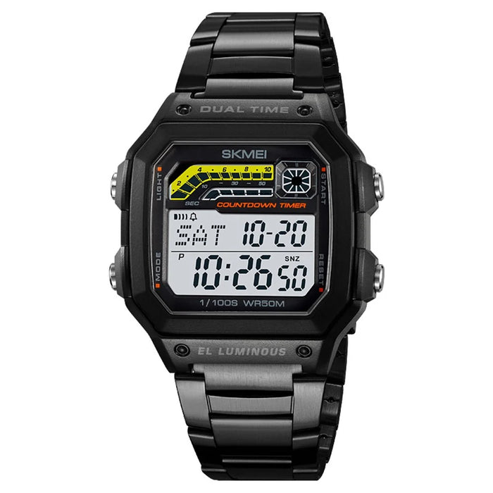 SKMEI 2307 Square Digital Watch Luminous Outdoor Sports Electronic Watch - Black - 2