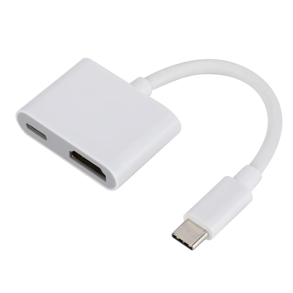 H9 USB C to HD Mini Adapter with PD Charging Port for iPhone 15 HDTV Projector Monitor - 1