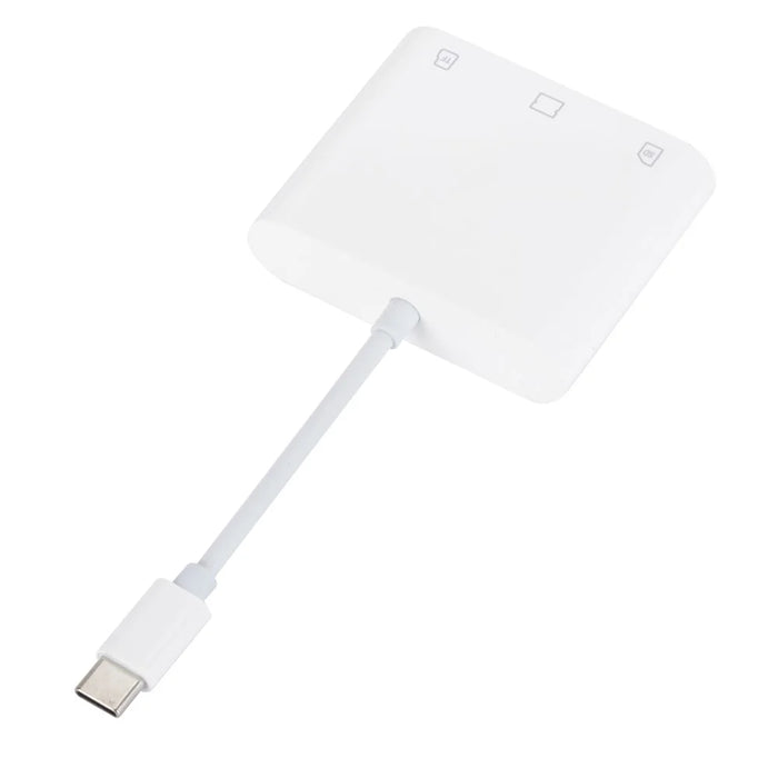 Type-C Plug 3-in-1 SD / TF / CF Memory Card Reader Data Transfer Adapter - 3