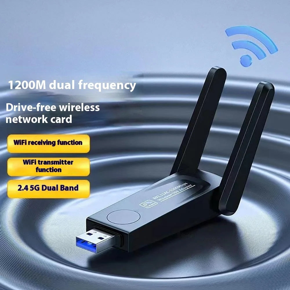 RE-1202 1200M USB3.0 Network Card 2.4G / 5G Dual Band WiFi Transmitter Receiver Adapter - 7