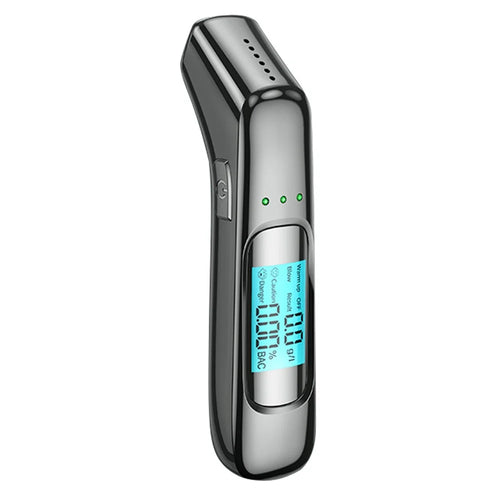 C07 Portable LCD Digital Display Alcohol Tester Non-Contact Blowing Drunk Driving Detector, English Version - 1