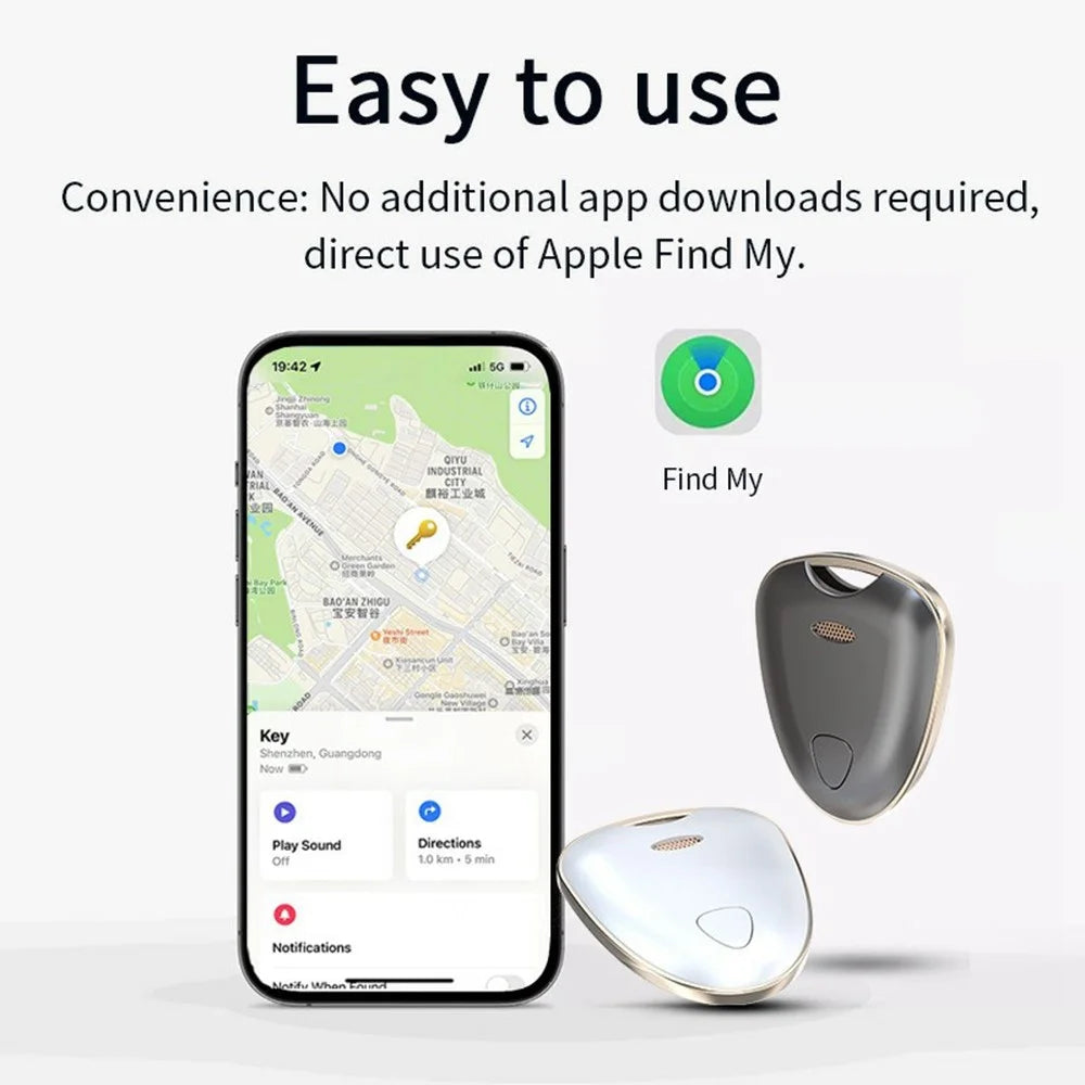 F4 Wireless Smart Tag lPX6 Waterproof Bluetooth-compatible Luggage Tracker Wallet Key Finder for iOS - Black - 3