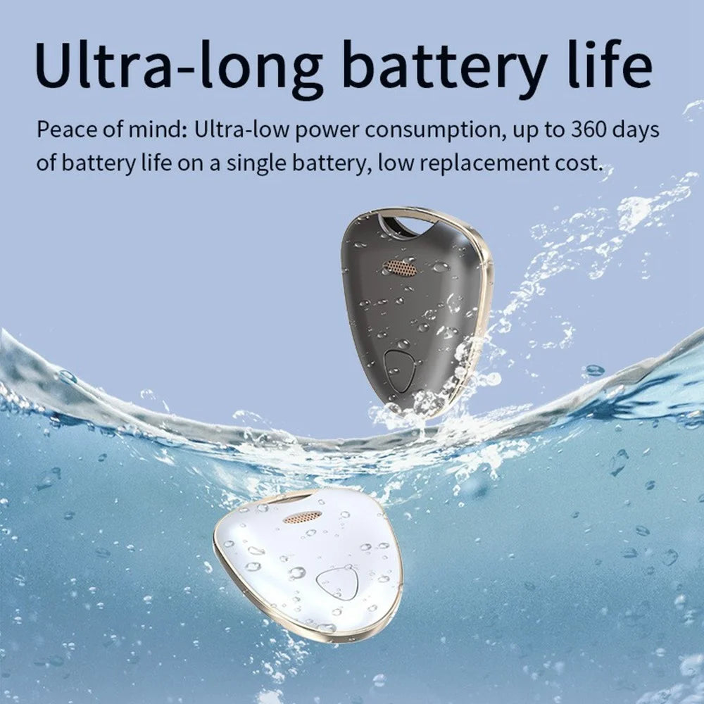 F4 Wireless Smart Tag lPX6 Waterproof Bluetooth-compatible Luggage Tracker Wallet Key Finder for iOS - Black - 4