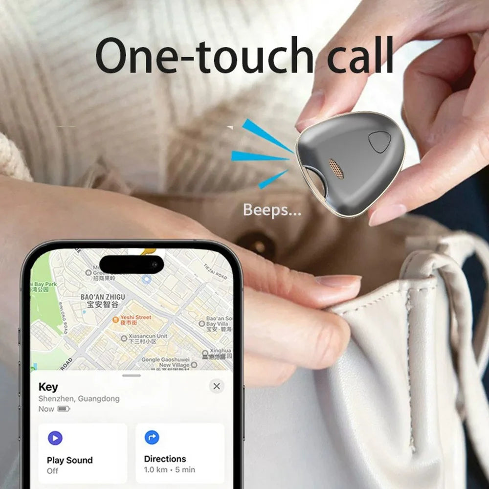 F4 Wireless Smart Tag lPX6 Waterproof Bluetooth-compatible Luggage Tracker Wallet Key Finder for iOS - Black - 5