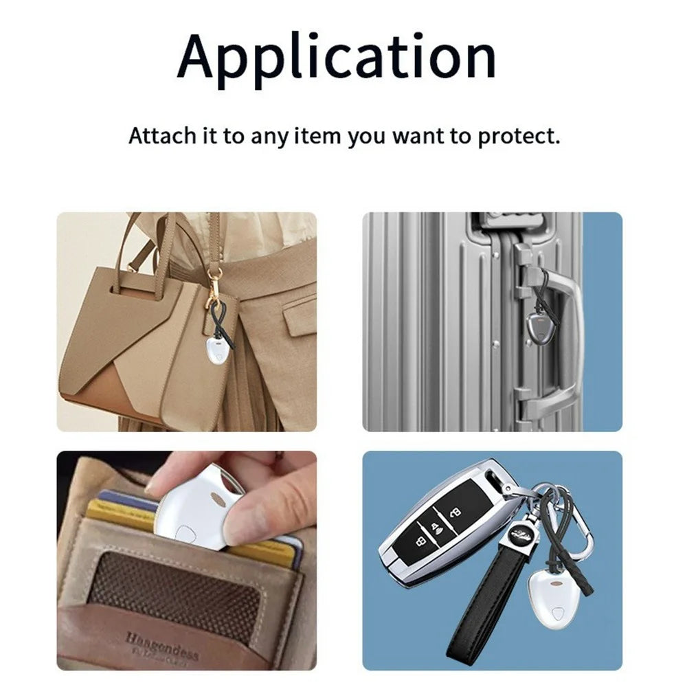 F4 Wireless Smart Tag lPX6 Waterproof Bluetooth-compatible Luggage Tracker Wallet Key Finder for iOS - Black - 6