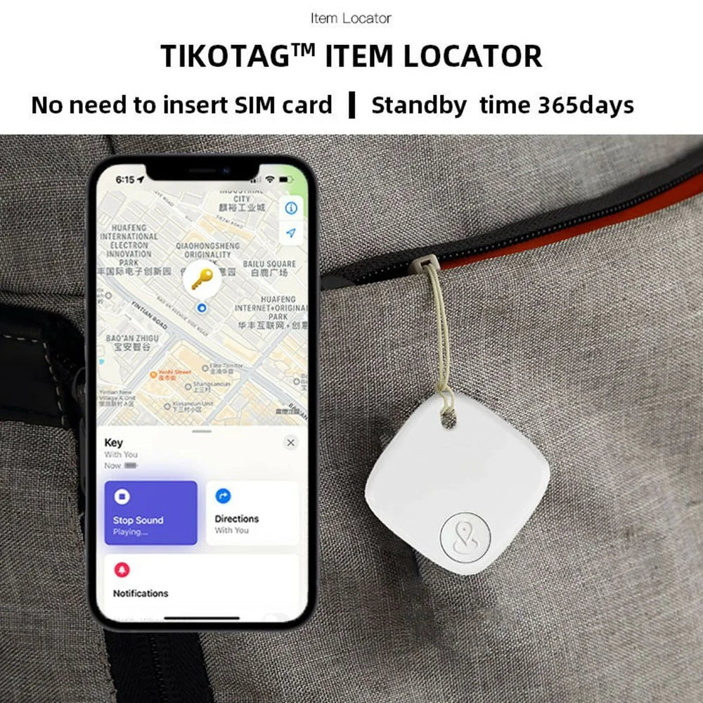 F2 Sualio Tag Wireless Smart Tracker for iOS, Bluetooth-compatible Luggage Wallet Key Finder - Black - 6