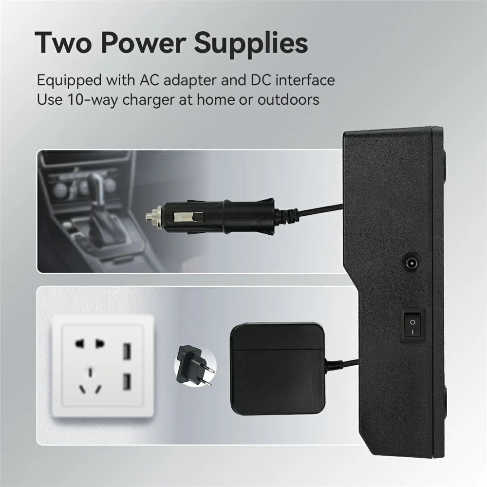 RETEVIS RTC22T 10-Way Multi-Unit Gang Charger Walkie Talkie Charging Dock Station for RT22 / RT622 / RB19 / RB619 - US Plug - 3