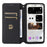 For XREAL Beam Pro Wallet Case Rhombus Imprinted Leather Phone Cover - Black - 2
