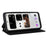 For XREAL Beam Pro Wallet Case Rhombus Imprinted Leather Phone Cover - Black - 3