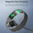 Vring-3 Frosted Bluetooth-compatible Sleep Health Monitoring Smart Ring Stainless Steel Finger Ring, Magnetic Charging Cable - Black / Size 8 - 7