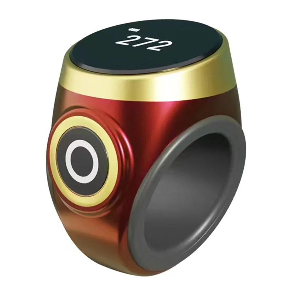 S9 Waterproof Finger Ring Digital Counter Luminous Electronic Smart Ring Tally Counter - Red - 1