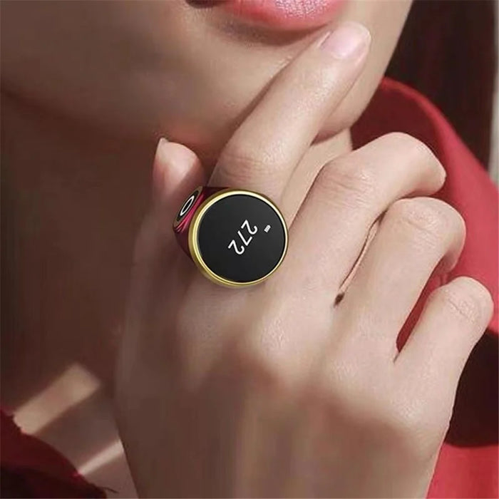S9 Waterproof Finger Ring Digital Counter Luminous Electronic Smart Ring Tally Counter - Red - 2