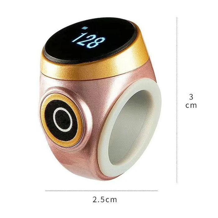 S9 Waterproof Finger Ring Digital Counter Luminous Electronic Smart Ring Tally Counter - Red - 6