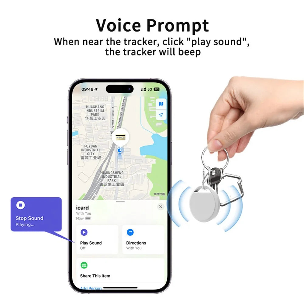 IT13 Wireless Smart Finder Bluetooth-compatible Keychain Anti-Lost Tacker for iOS - Black - 4