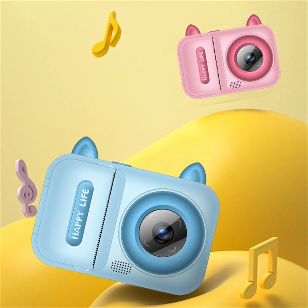 S6 2.4-inch Screen Lovely Kids Dual Lens Digital Camera Instant Photo Printing Machine - Pink - 4