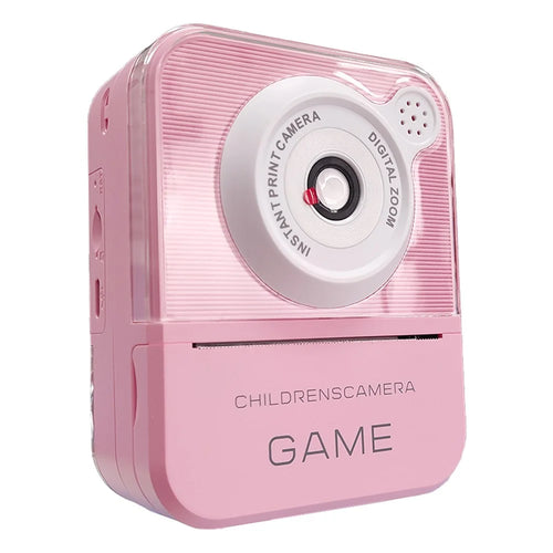 P7 2.4 Inch High Definition Kids Instant Print Camera with Hanging Rope 2 Rolls Of  Printing Paper for Boys Girls - Pink - 1