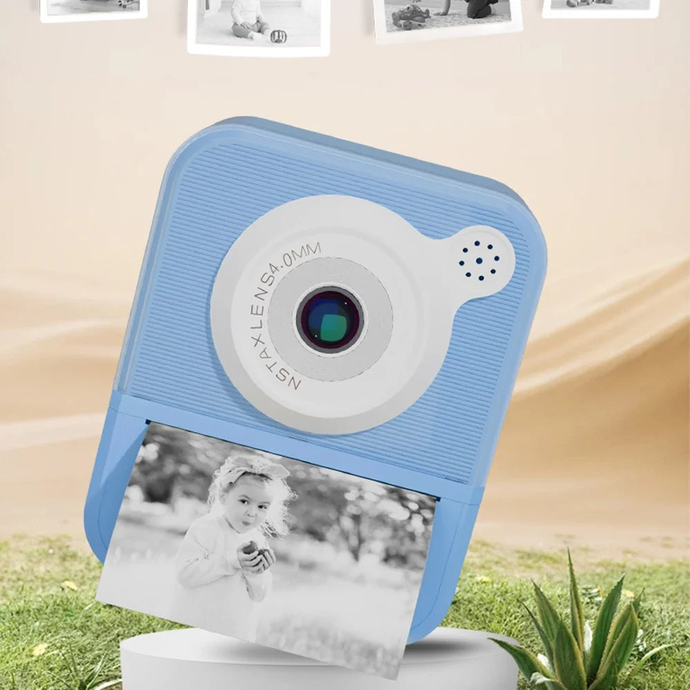 P7 2.4 Inch High Definition Kids Instant Print Camera with Hanging Rope 2 Rolls Of  Printing Paper for Boys Girls - Pink - 6