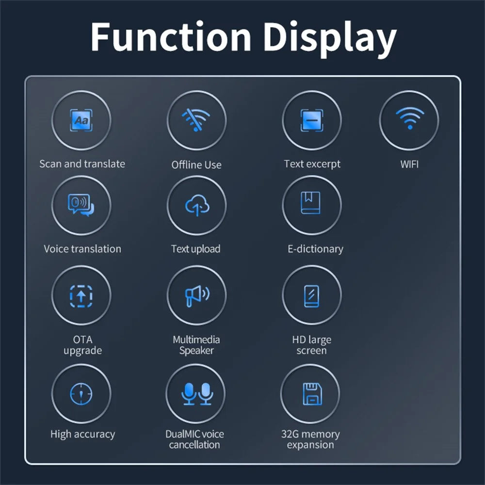 A3 1+8G 2.22-inch Screen 112 Languages Translator Scanning Dictionary Smart Translation Pen - 5