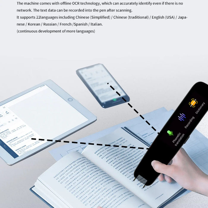 A6S 1+8G 1.97-inch Screen 112 Languages Online Translator Scanning Dictionary Smart Translation Pen - 7