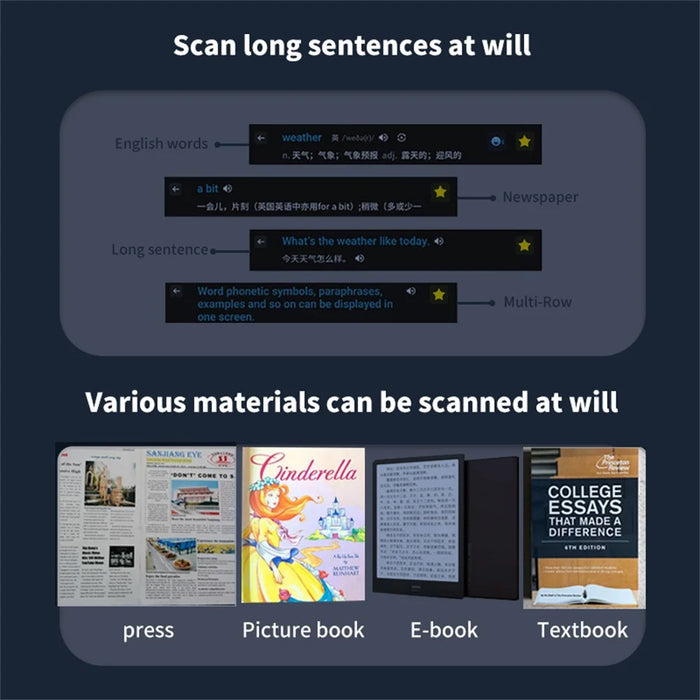 A26S 1+8G 2.99-inch Large Screen Languages Translator Scanning Dictionary Smart Translation Pen - Grey - 4